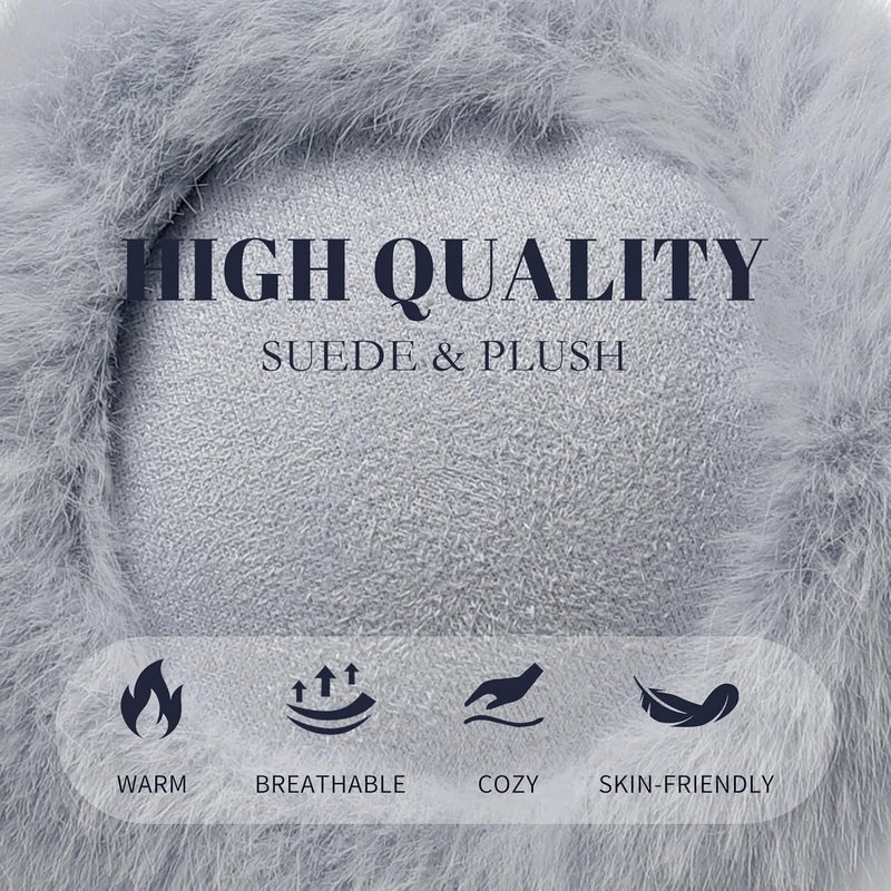 KDVOG Store Kids Winter Earmuffs Classic Foldable Warm Ear Muff Cute Furry Ear Warmers Cold Weather Plush Ear Covers for Boys Girls - Image 2
